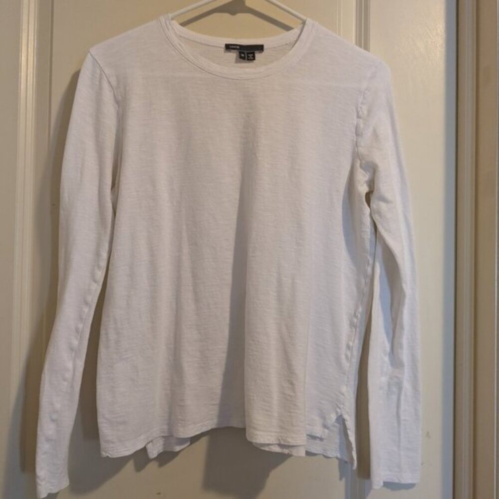 Vince long sleeve white cotton shirt size medium